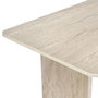 Hanah Home - Mesa de Comedor Travertino, 180x90x75 cm, Color Beige/Mármol, Tablero de Melamina, Capacidad 70 kg